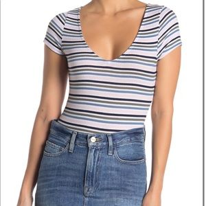 ⚡️⚡️ Wild honey striped bodysuit NWT